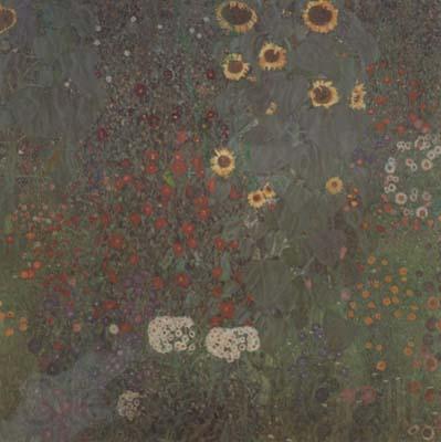 Gustav Klimt Farm Garden with Sunflowers (mk20) Germany oil painting art